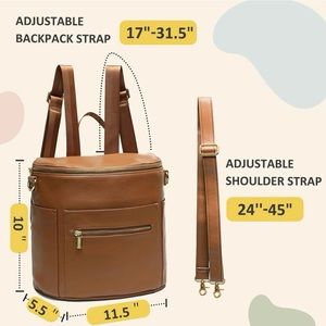 Miss Fong small diaper bag leather backpack